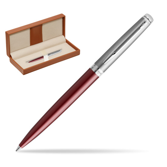 Długopis Waterman Hemisphere Essential Metaliczna Czerwona CT w pudełku classic brown