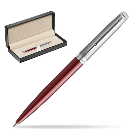 Długopis Waterman Hemisphere Essential Metaliczna Czerwona CT w pudełku classic black