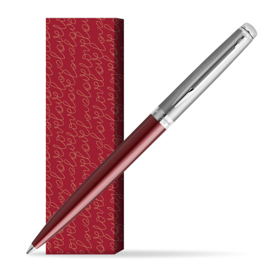 Długopis Waterman Hemisphere Essential Metaliczna Czerwona CT w obwolucie True Love
