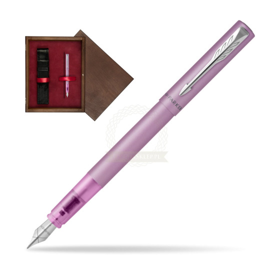 Pióro wieczne Parker Vector XL Lilac w pudełku drewnianym Wenge Single Bordo