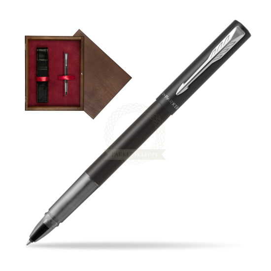 Pióro kulkowe Parker Vector XL Black w pudełku drewnianym Wenge Single Bordo