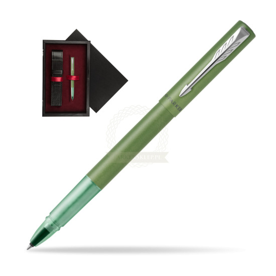 Pióro kulkowe Parker Vector XL Green w pudełku drewnianym Czerń Single Bordo