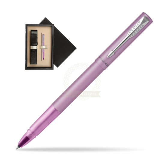 Pióro kulkowe Parker Vector XL Lilac w pudełku drewnianym Czerń Single Ecru