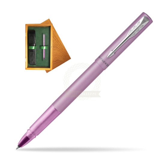 Pióro kulkowe Parker Vector XL Lilac w pudełku drewnianym Honey Single Zieleń