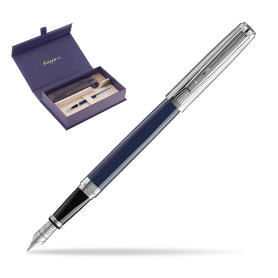 Pióro wieczne Waterman EXCEPTION L'ESSENCE DU BLUE CT w oryginalnym pudełku Waterman, wsuwane etui