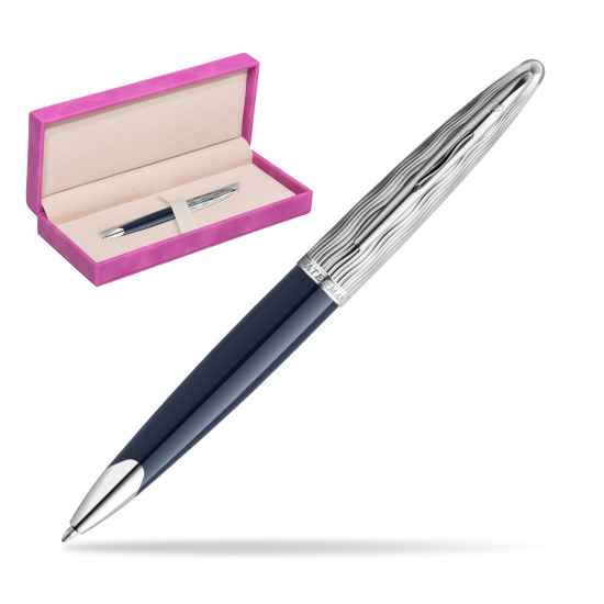 Długopis Waterman CARÈNE L'ESSENCE DU BLUE CT w pudełku zamszowym fuksja