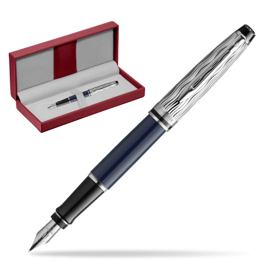 Pióro wieczne Waterman EXPERT L'ESSENCE DU BLUE CT w czerwonym pudełku skórzanym