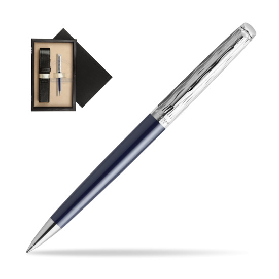 Długopis  Waterman HÉMISPHÈRE L'ESSENCE DU BLUE CT w pudełku drewnianym Czerń Single Ecru