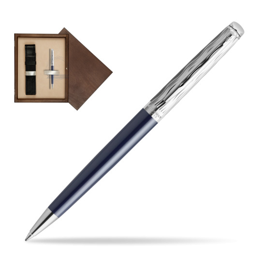 Długopis  Waterman HÉMISPHÈRE L'ESSENCE DU BLUE CT w pudełku drewnianym Wenge Single Ecru