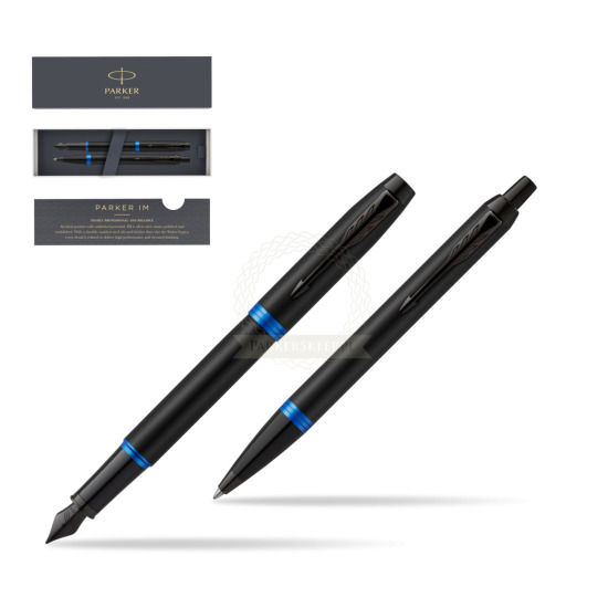 Zestaw prezentowy Parker Pióro wieczne + Długopis IM PROFESSIONALS VIBRANT RING Marine Blue 