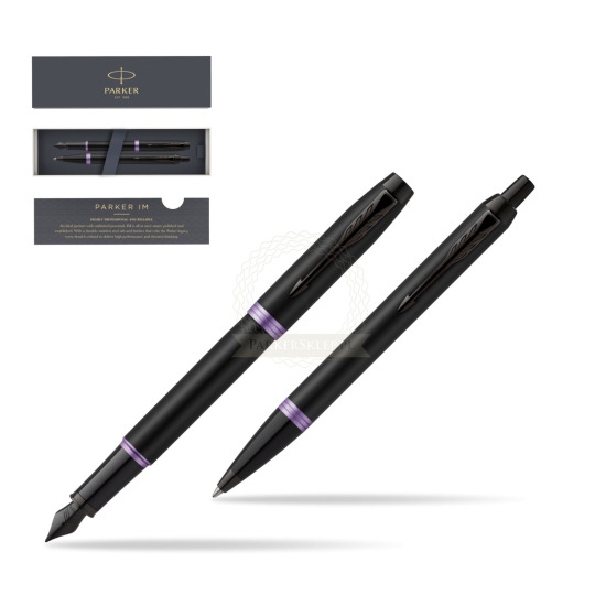 Zestaw Prezentowy Parker pióro wieczne + długopis IM PROFESSIONALS VIBRANT RING Amethyst Purple 