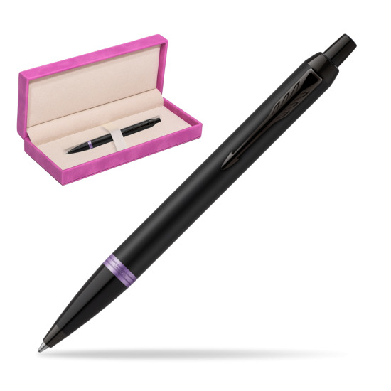 Długopis Parker IM PROFESSIONALS VIBRANT RING Amethyst Purple w pudełku zamszowym fuksja