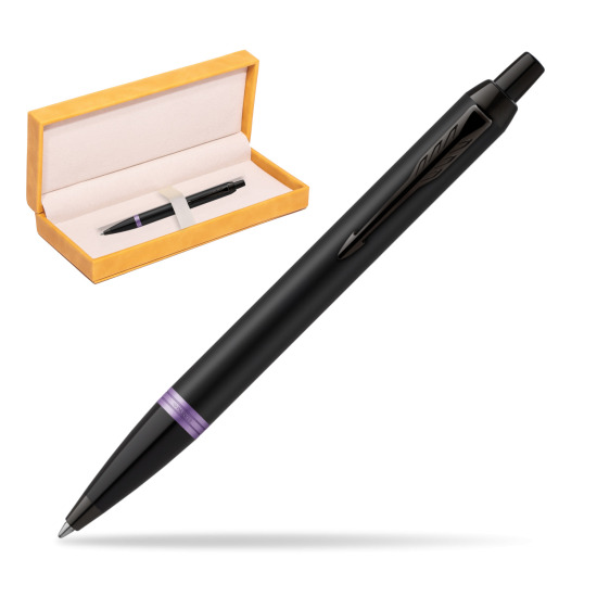 Długopis Parker IM PROFESSIONALS VIBRANT RING Amethyst Purple w żółtym pudełku zamszowym