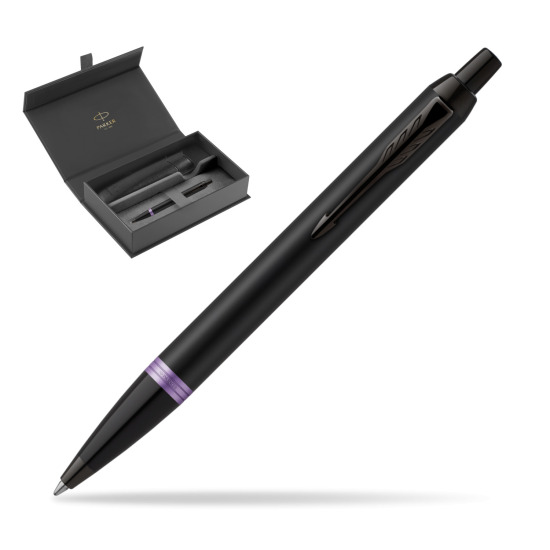 Długopis Parker IM PROFESSIONALS VIBRANT RING Amethyst Purple w oryginalnym pudełku Parker, wsuwane etui