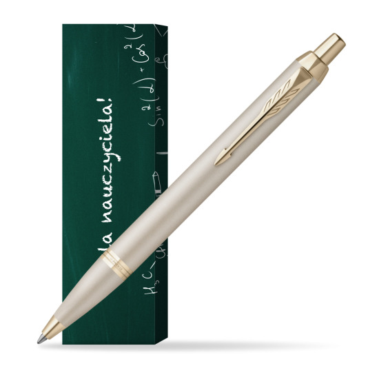 Długopis Parker IM PROFESSIONALS MONOCHROME CHAMPAGNE w obwolucie Szkoła