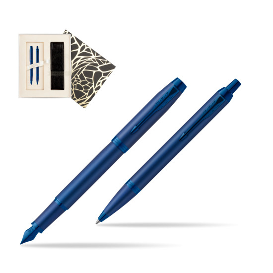 Zestaw Prezentowy Parker Pióro wieczne + Długopis IM PROFESSIONALS MONOCHROME BLUE w pudełku Jubileusz
