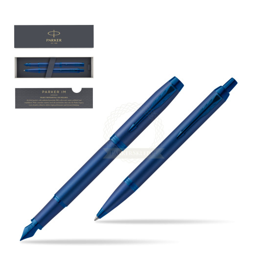 Zestaw Prezentowy Parker Pióro wieczne + Długopis IM PROFESSIONALS MONOCHROME BLUE 
