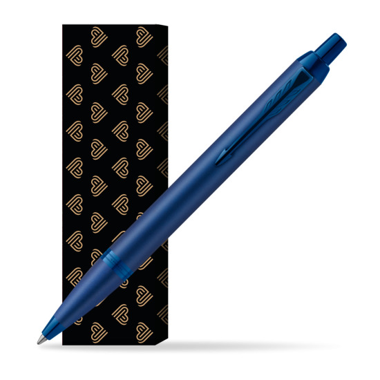 Długopis Parker IM PROFESSIONALS MONOCHROME BLUE w obwolucie Złote Serca