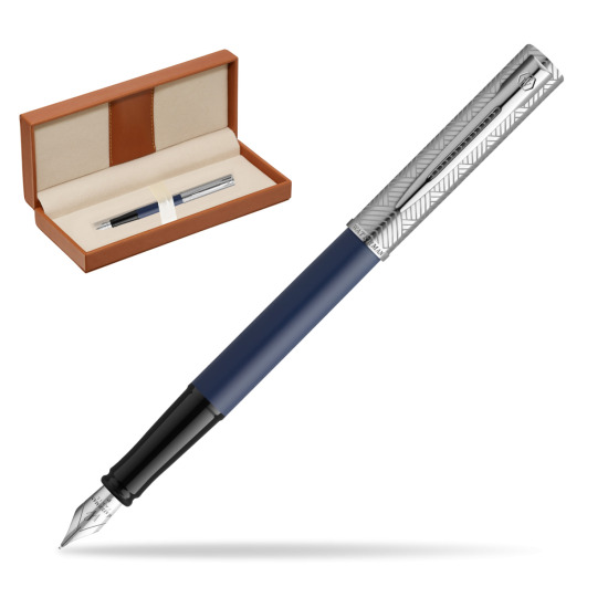 Pióro wieczne Waterman Allure Deluxe Blue w pudełku classic brown