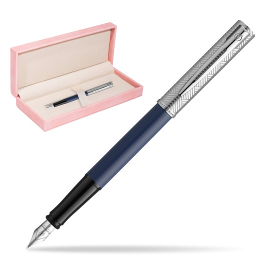 Pióro wieczne Waterman Allure Deluxe Blue w różowym pudełku zamszowym