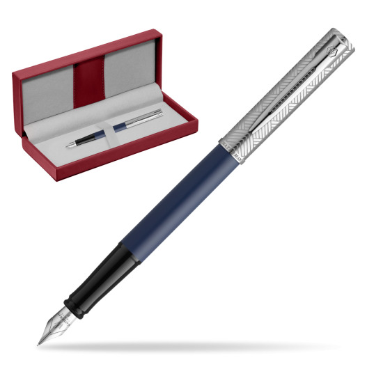 Pióro wieczne Waterman Allure Deluxe Blue w czerwonym pudełku skórzanym