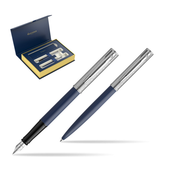 Zestaw Waterman pióro wieczne + długopis Allure Deluxe Blue 