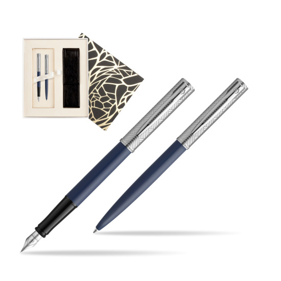Zestaw Waterman pióro wieczne + długopis Allure Deluxe Blue w pudełku Jubileusz