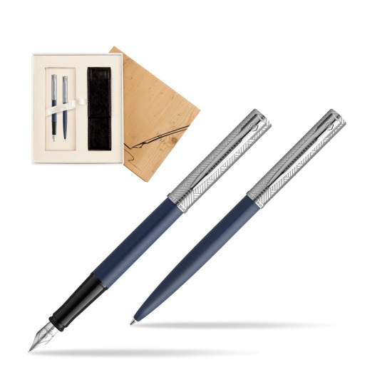 Zestaw Waterman pióro wieczne + długopis Allure Deluxe Blue w pudełku Jubileusz 2