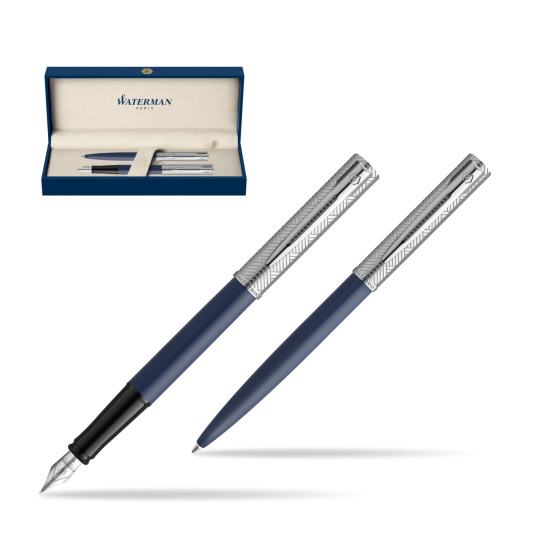 Zestaw Waterman pióro wieczne + długopis Allure Deluxe Blue 