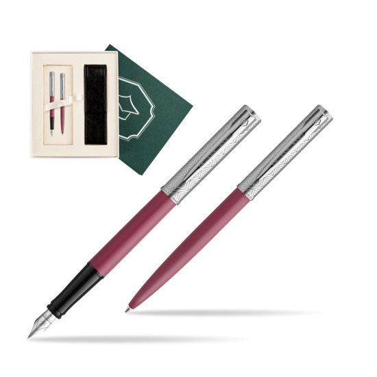 Zestaw Waterman Pióro wieczne + długopis Allure Deluxe Pink w pudełku Wiedza i Nauka