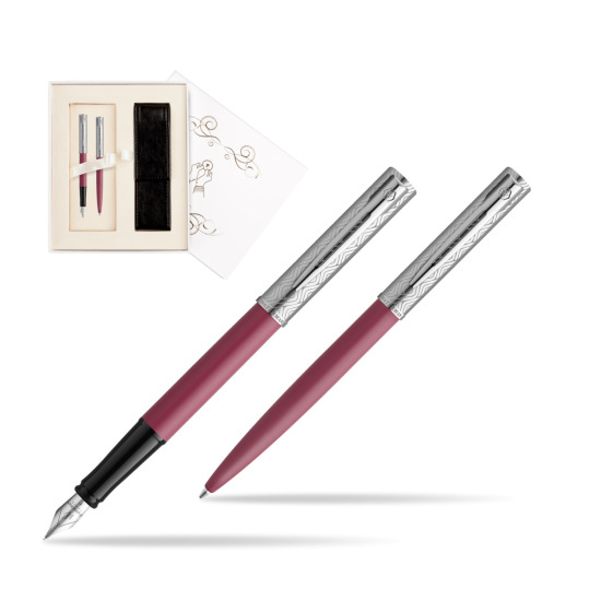 Zestaw Waterman Pióro wieczne + długopis Allure Deluxe Pink w pudełku Pamiątka I Komunii