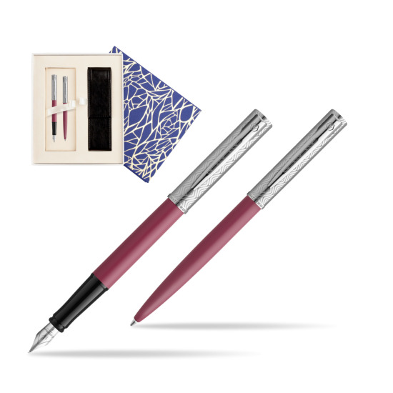 Zestaw Waterman Pióro wieczne + długopis Allure Deluxe Pink w pudełku Uniwersalne z etui