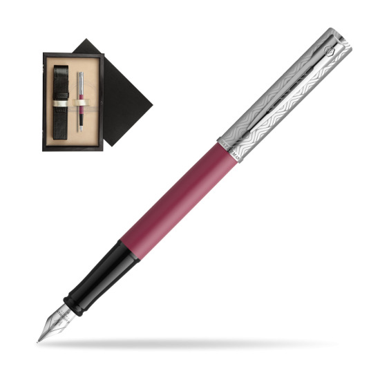 Pióro wieczne Waterman Allure Deluxe Pink w pudełku drewnianym Czerń Single Ecru