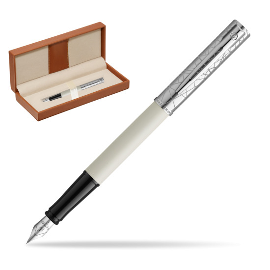 Pióro wieczne Waterman Allure Deluxe White w pudełku classic brown