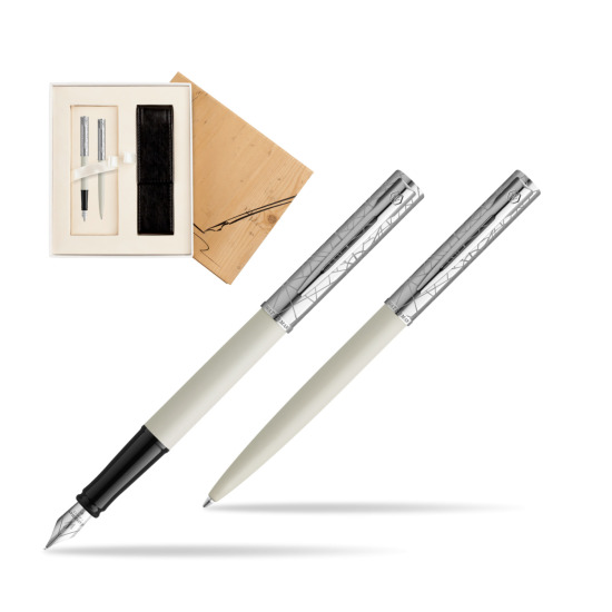 Zestaw Waterman Pióro wieczne + długopis Allure Deluxe White w pudełku Jubileusz 2