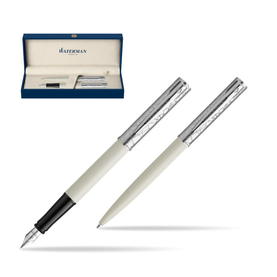 Zestaw Waterman Pióro wieczne + długopis Allure Deluxe White