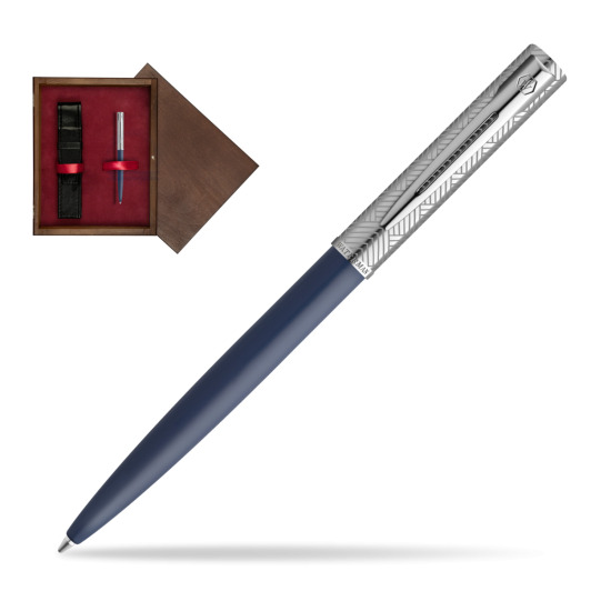 Długopis Waterman Allure Deluxe Blue w pudełku drewnianym Wenge Single Bordo