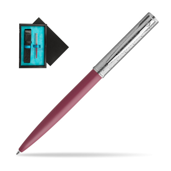 Długopis Waterman Allure Deluxe Pink w pudełku drewnianym Czerń Single Turkus