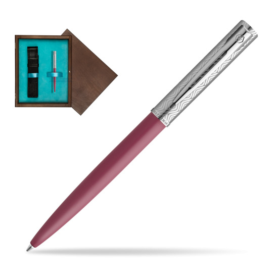 Długopis Waterman Allure Deluxe Pink w pudełku drewnianym Wenge Single Turkus