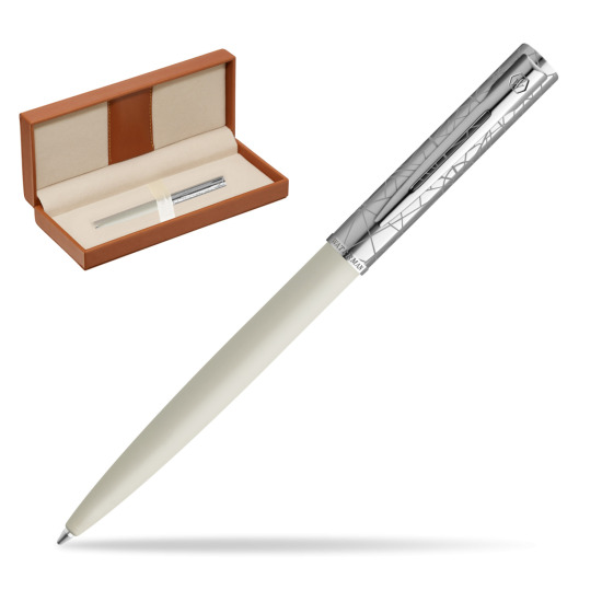Długopis Waterman Allure Deluxe White w pudełku classic brown
