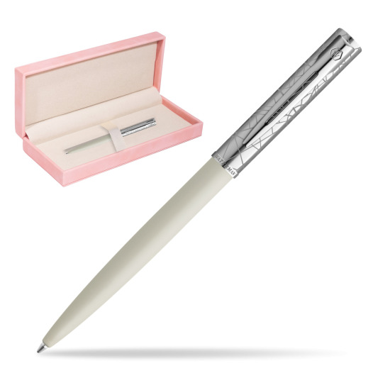 Długopis Waterman Allure Deluxe White w różowym pudełku zamszowym