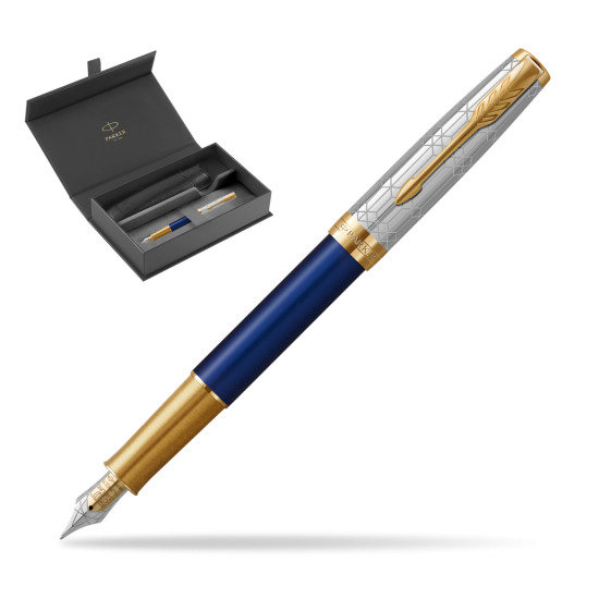 Pióro wieczne Parker Sonnet QUEEN’S PLATINUM JUBILEE 2022 18K w oryginalnym pudełku Parker, wsuwane etui