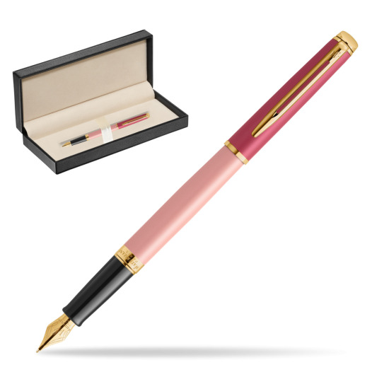 Pióro wieczne Waterman HÉMISPHÈRE COLOR-BLOCK PINK GT w pudełku classic pure black