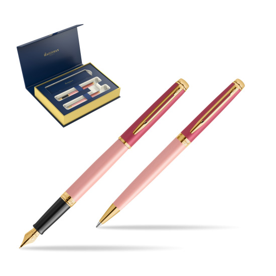 Zestaw prezentowy Waterman pióro wieczne + długopis HÉMISPHÈRE COLOR-BLOCK PINK GT 
