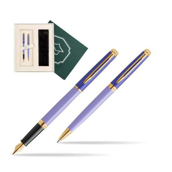 Zestaw prezentowy Waterman pióro wieczne + długopis HÉMISPHÈRE COLOR-BLOCK PURPLE w pudełku Wiedza i Nauka