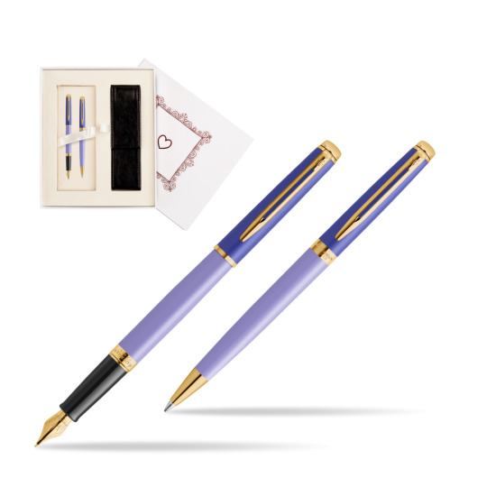 Zestaw prezentowy Waterman pióro wieczne + długopis HÉMISPHÈRE COLOR-BLOCK PURPLE w pudełku Biel Od Serca