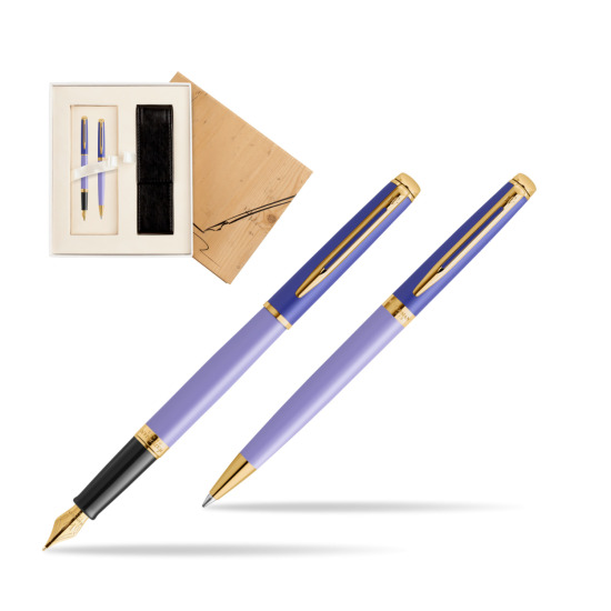 Zestaw prezentowy Waterman pióro wieczne + długopis HÉMISPHÈRE COLOR-BLOCK PURPLE w pudełku Jubileusz 2