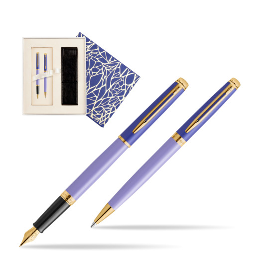 Zestaw prezentowy Waterman pióro wieczne + długopis HÉMISPHÈRE COLOR-BLOCK PURPLE w pudełku Uniwersalne z etui