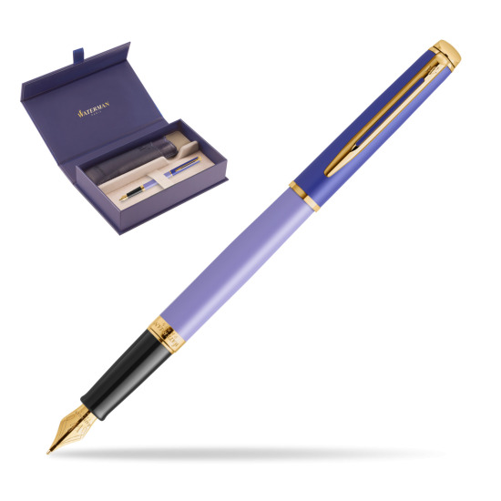 Pióro wieczne Waterman HÉMISPHÈRE COLOR-BLOCK PURPLE w oryginalnym pudełku Waterman, wsuwane etui