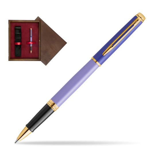 Pióro kulkowe Waterman HÉMISPHÈRE COLOR-BLOCK PURPLE w pudełku drewnianym Wenge Single Bordo